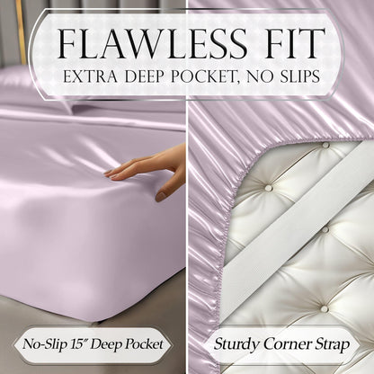 Satin Sheet Set - Lavender