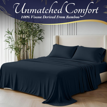 Bamboo Sheet Set - Navy Blue