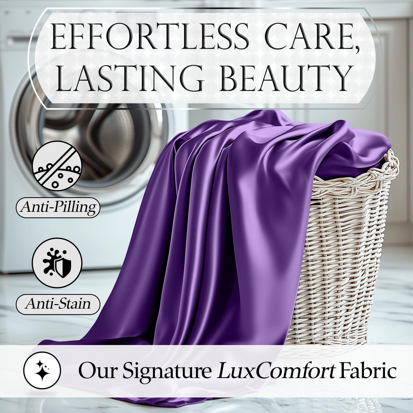 Satin Sheet Set - Purple