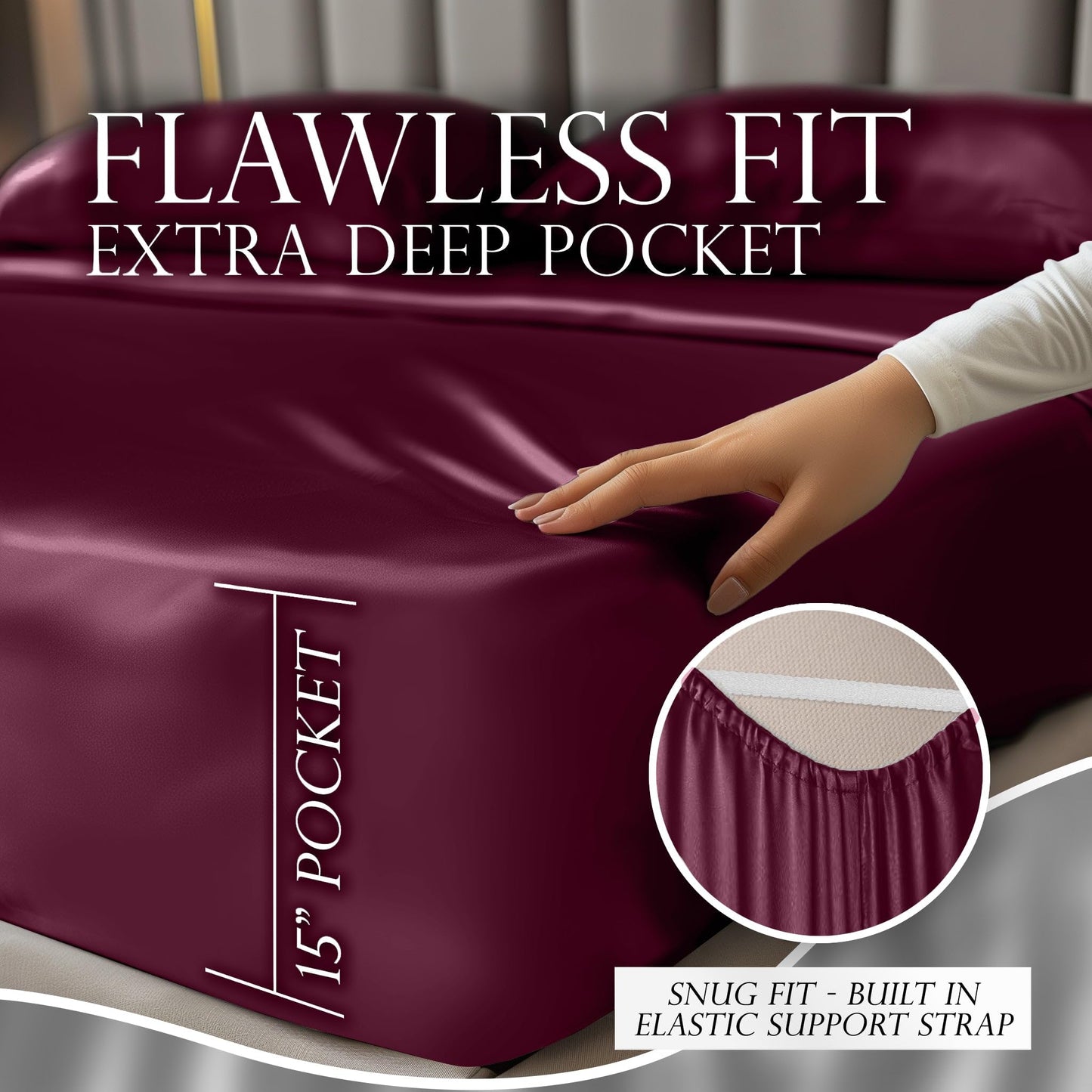 Satin Sheet Set - Rosewood