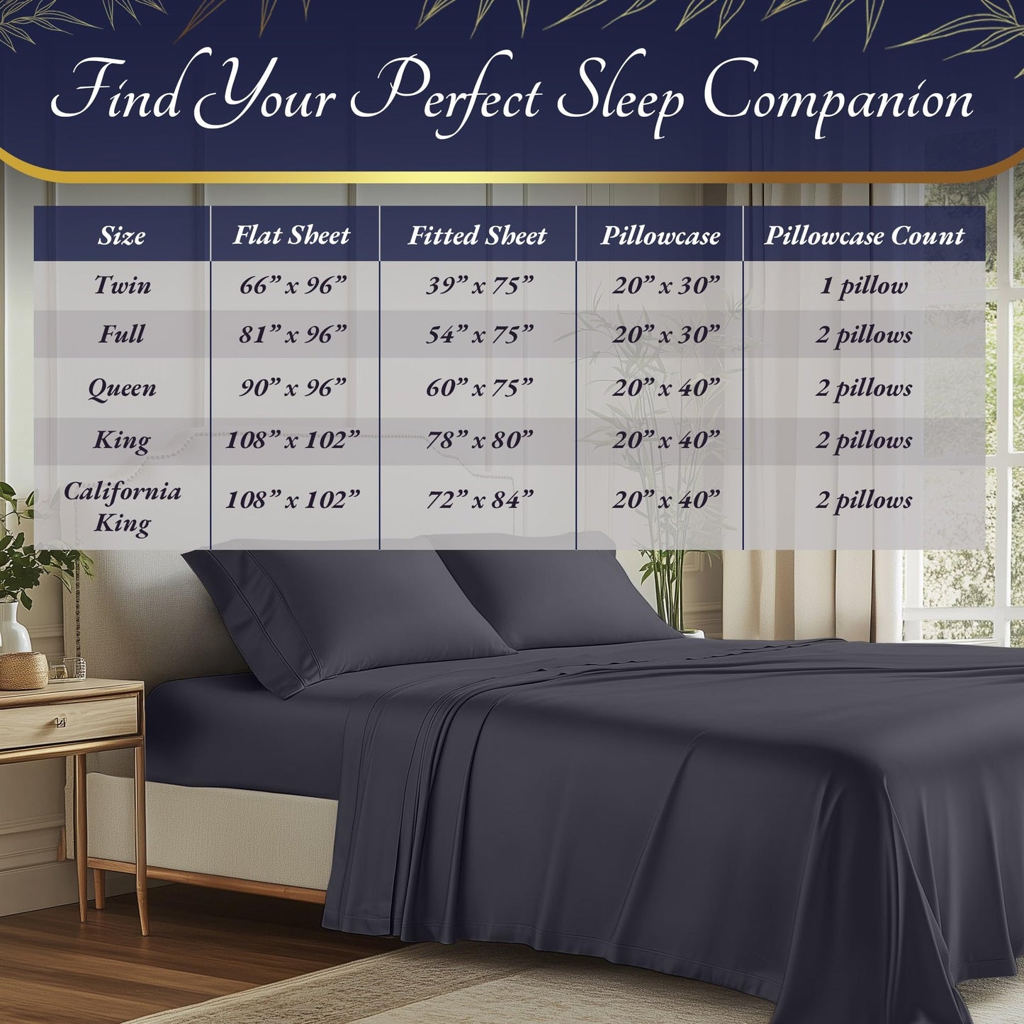 Bamboo Sheet Set - Grey
