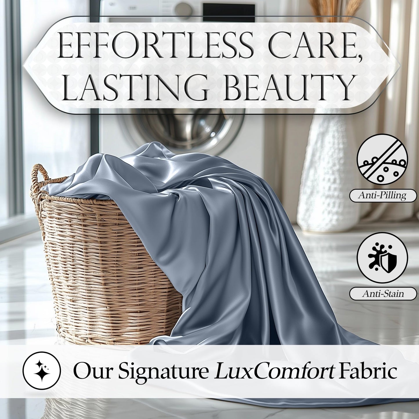 Satin Fitted Sheet - Baby Blue