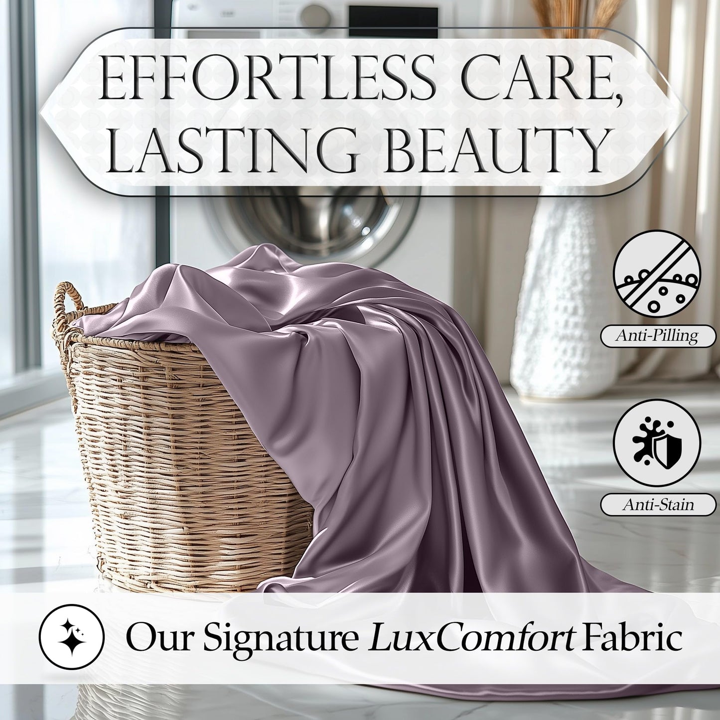 Satin Fitted Sheet - Lavender