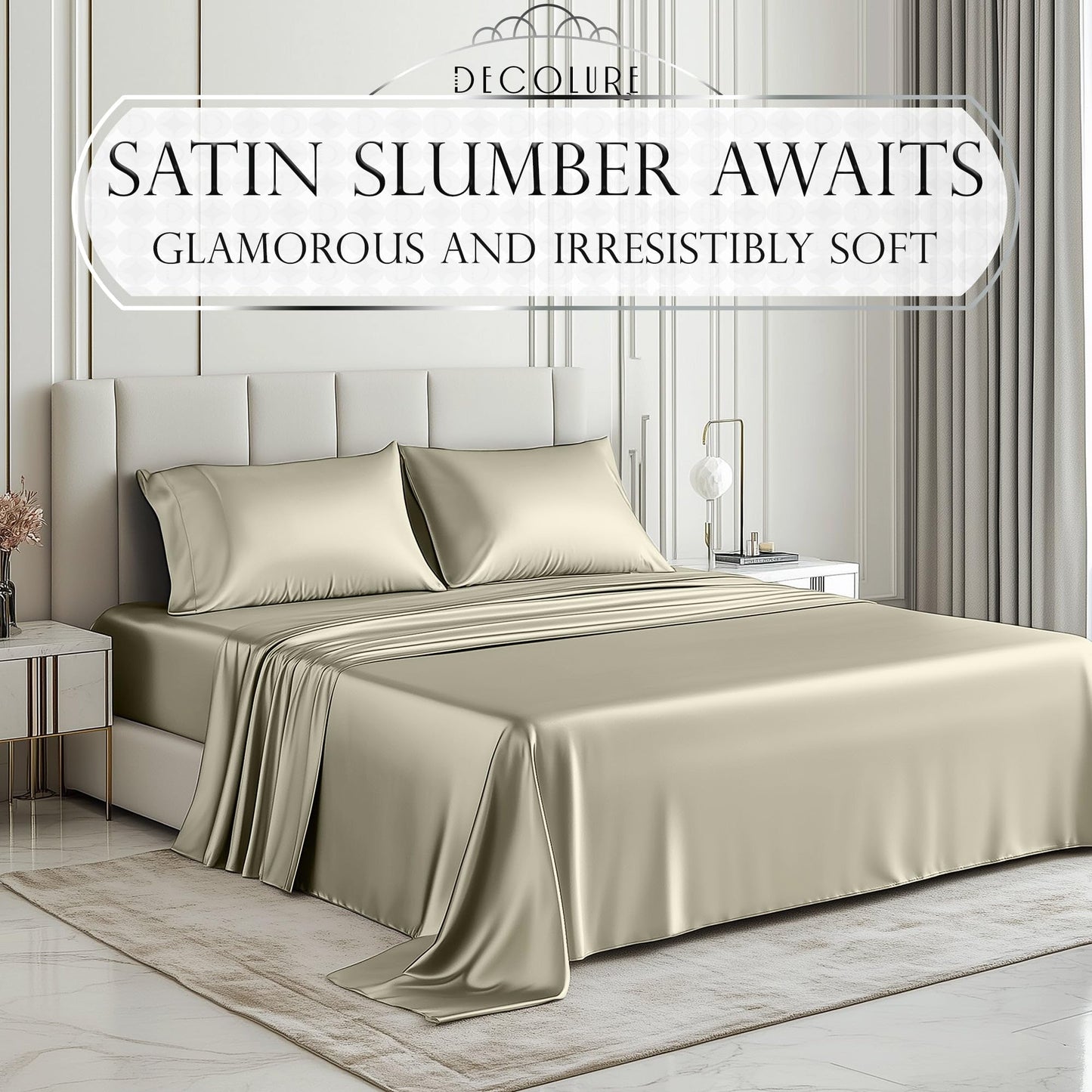 Satin Sheet Set - Taupe