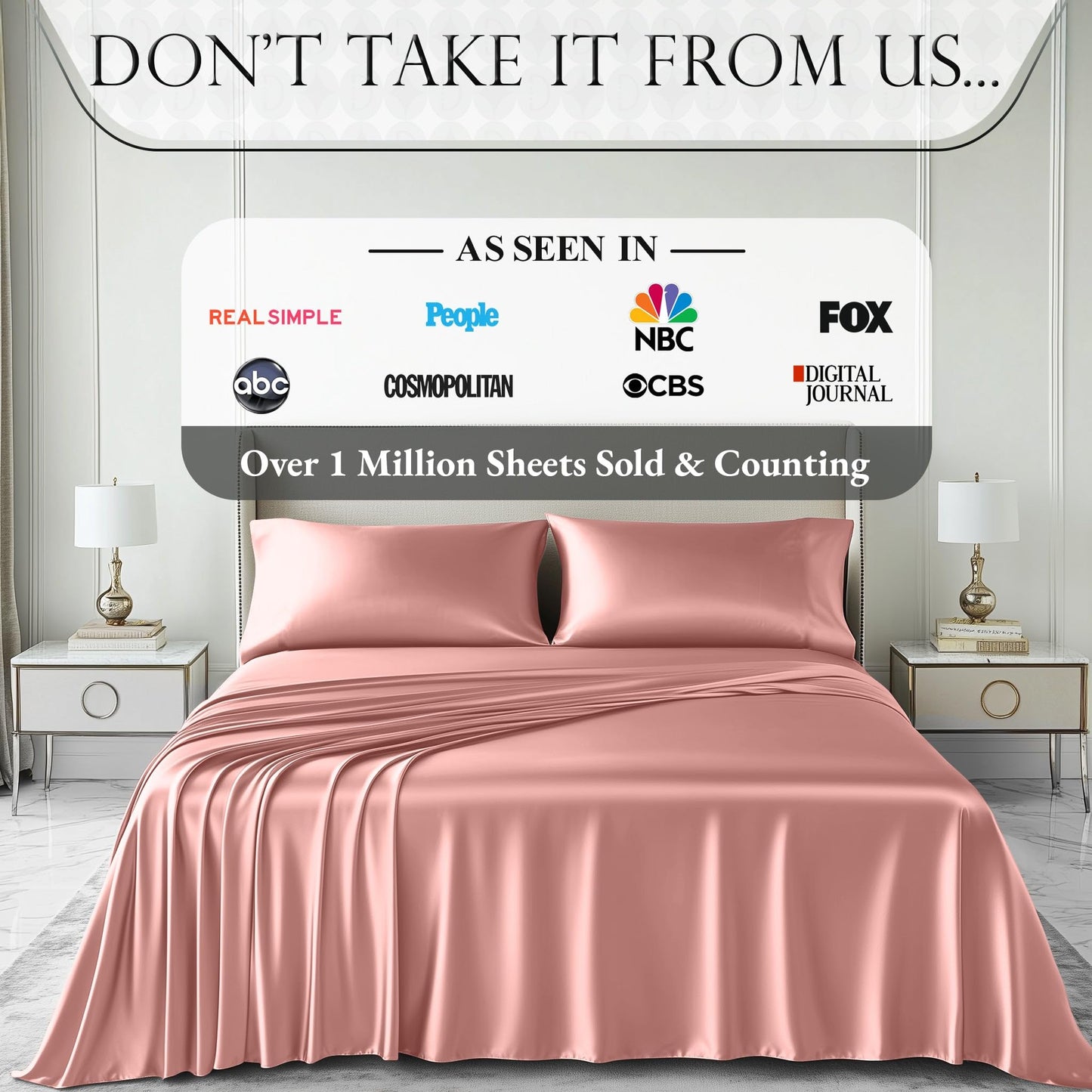 Satin Sheet Set - Blush Pink