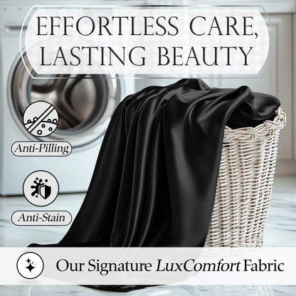 Satin Sheet Set - Black