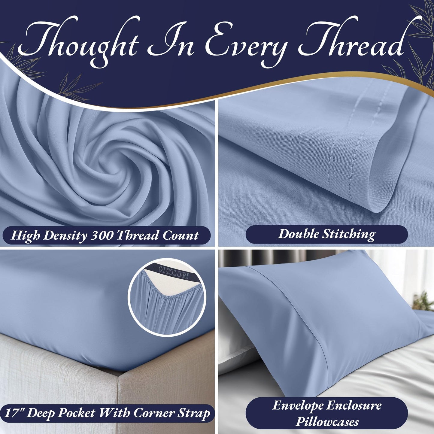 Bamboo Sheet Set - Light Blue