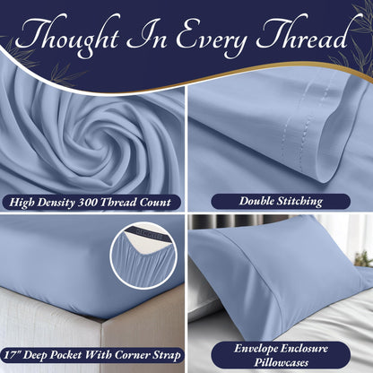 Bamboo Sheet Set - Light Blue