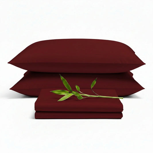 Bamboo Sheet Set - Burgundy