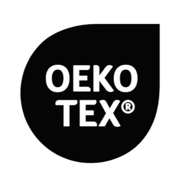 OEKO-TEX Standard 100 logo on a dark background
