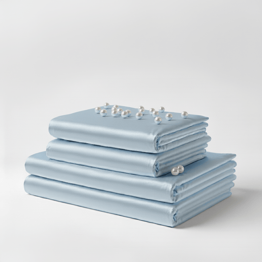 Satin Sheet Set - Baby Blue