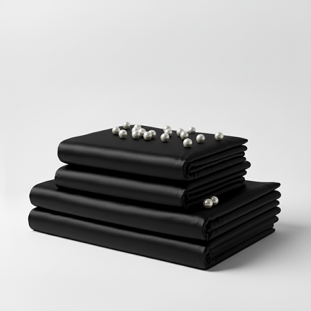 Satin Sheet Set - Black