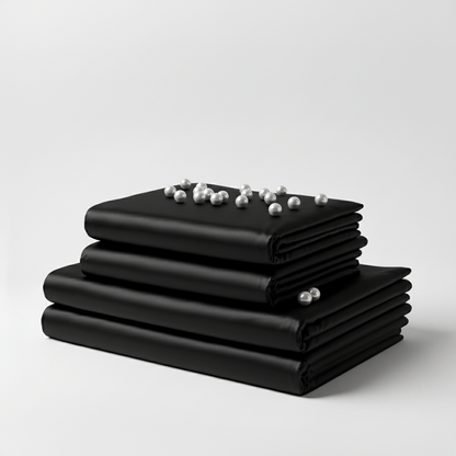 Satin Sheet Set - Black