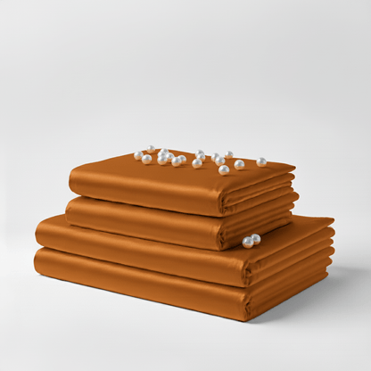 Satin Sheet Set - Burnt Orange