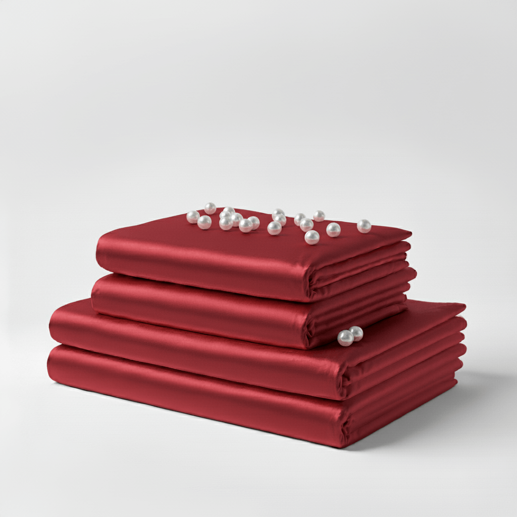Satin Sheet Set - Red