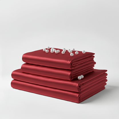 Satin Sheet Set - Red