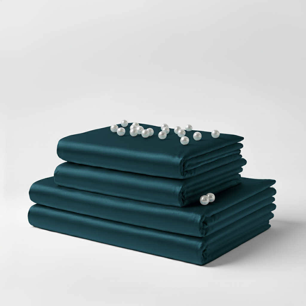 Satin Sheet Set - Sea Teal