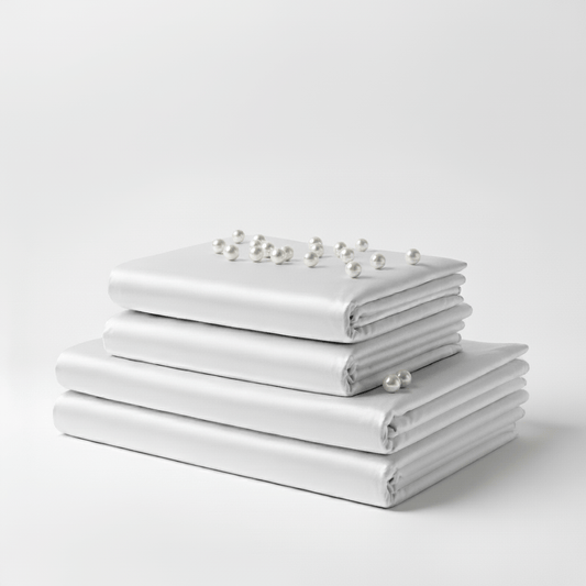 Satin Sheet Set - White