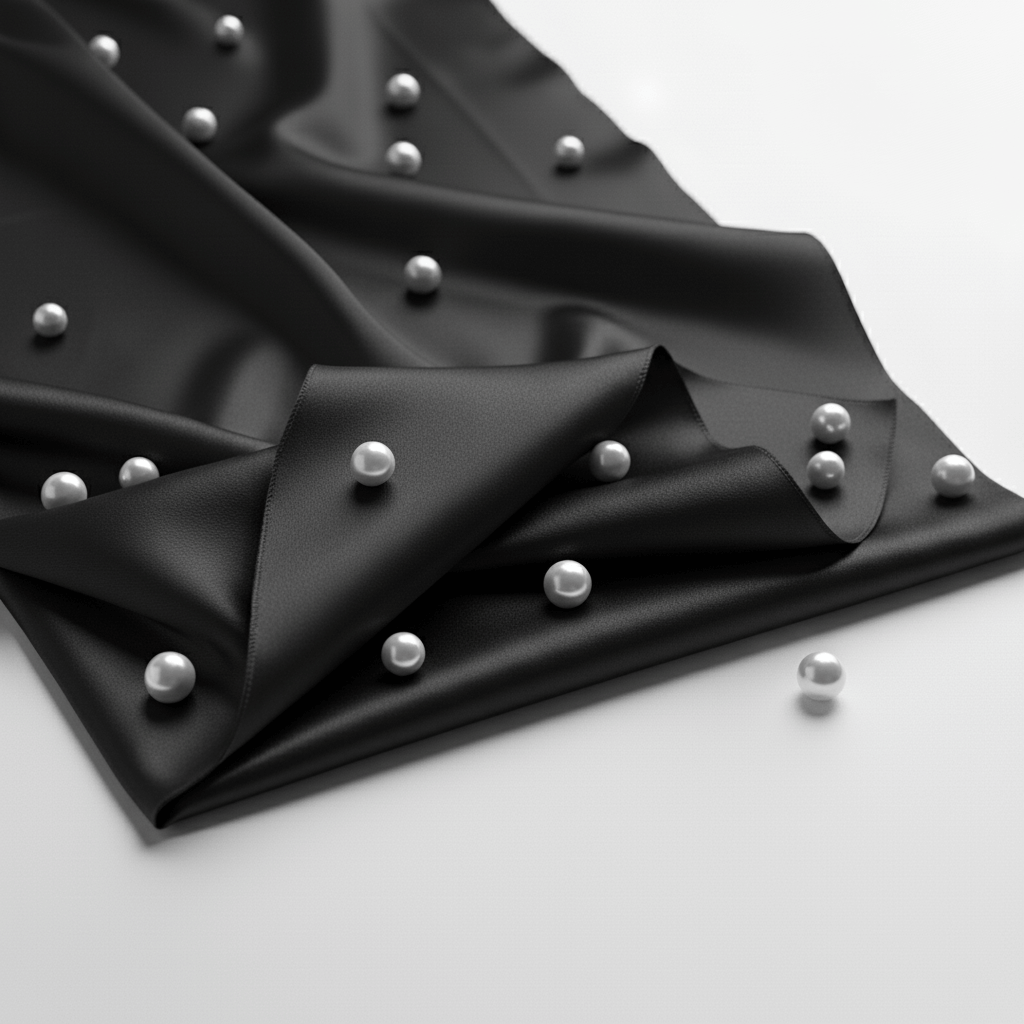 Satin Fitted Sheet - Black