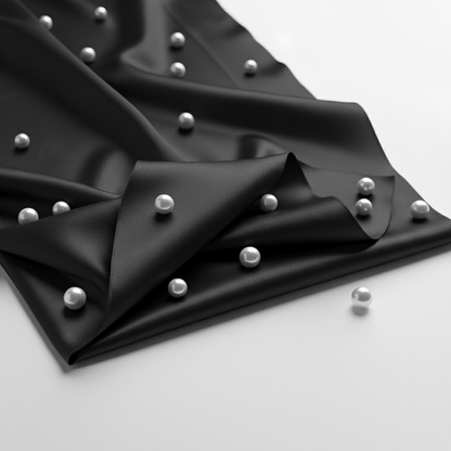 Satin Fitted Sheet - Black