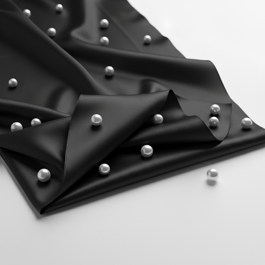 Satin Fitted Sheet - Black