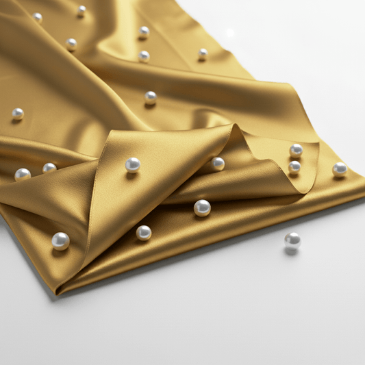 Satin Fitted Sheet - Gold