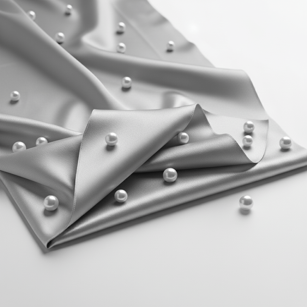 Satin Fitted Sheet - Grey