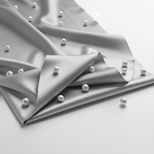 Satin Fitted Sheet - Grey