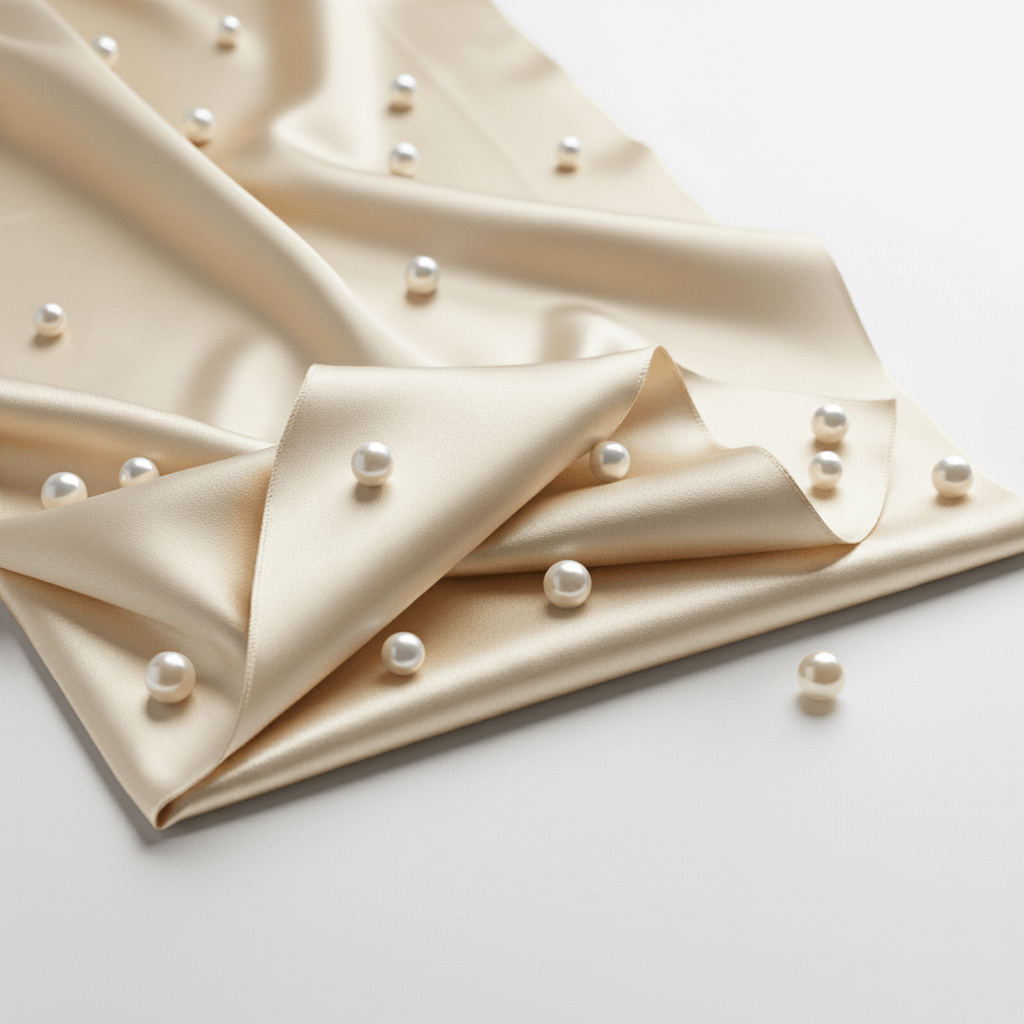 Satin Fitted Sheet - Ivory