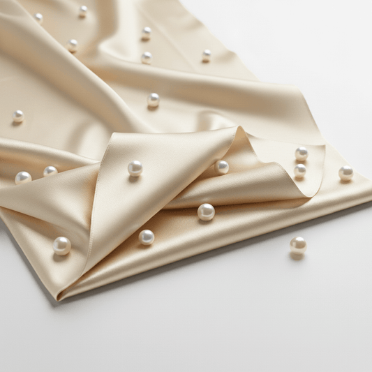 Satin Fitted Sheet - Ivory