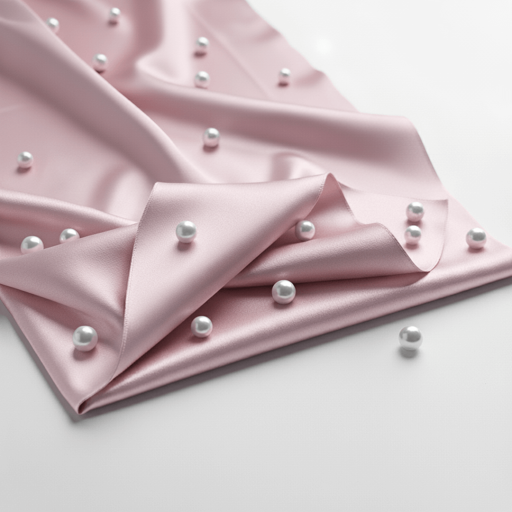 Satin Fitted Sheet - Pink