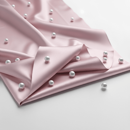 Satin Fitted Sheet - Pink