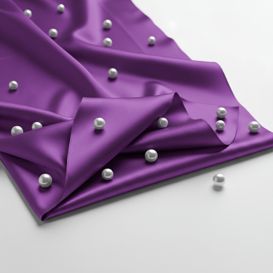 Satin Fitted Sheet - Purple