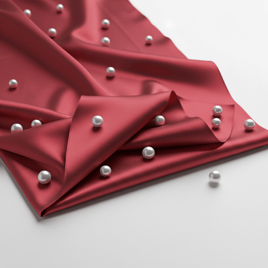 Satin Fitted Sheet - Red