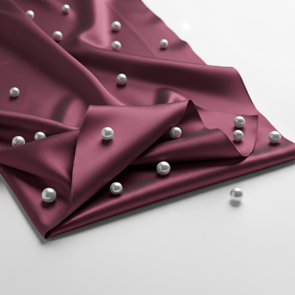 Satin Fitted Sheet - Rosewood
