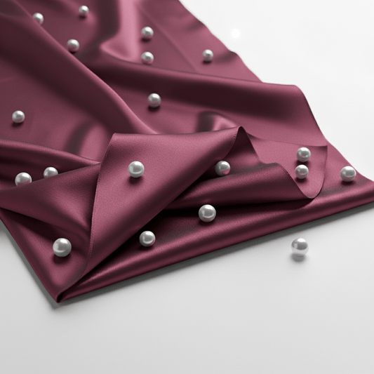 Satin Fitted Sheet - Rosewood