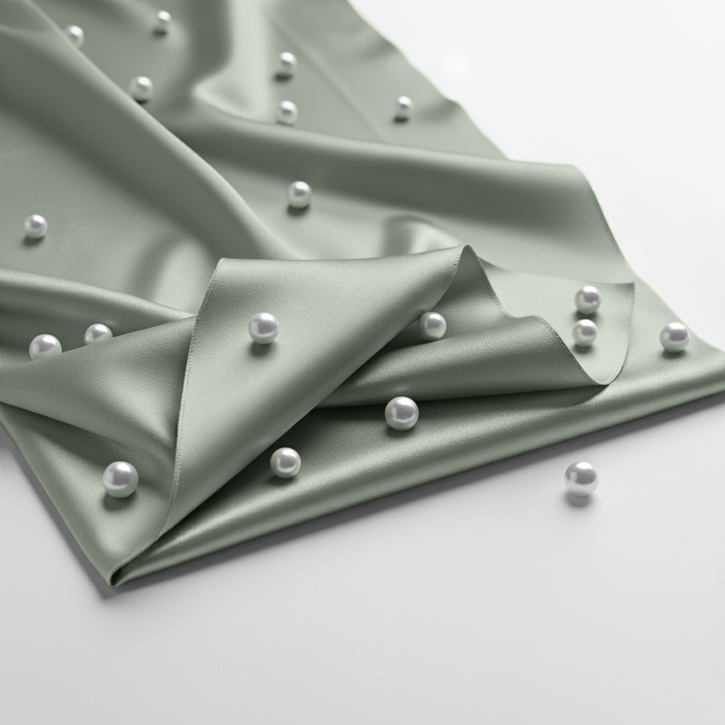 Satin Fitted Sheet - Sage Green
