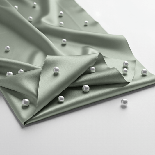 Satin Fitted Sheet - Sage Green