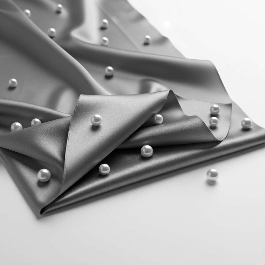 Satin Fitted Sheet - Stone Grey