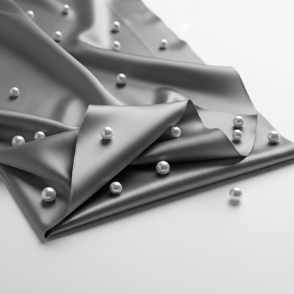 Satin Fitted Sheet - Stone Grey