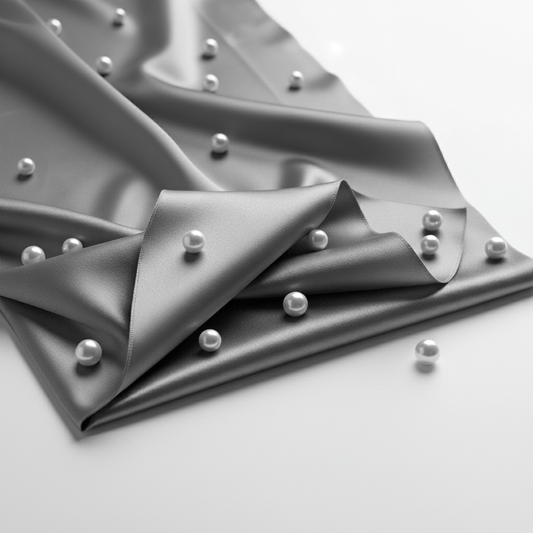 Satin Fitted Sheet - Stone Grey